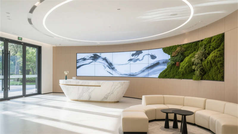 綠意融科技，合肥1500平辦公室裝修設計效果圖