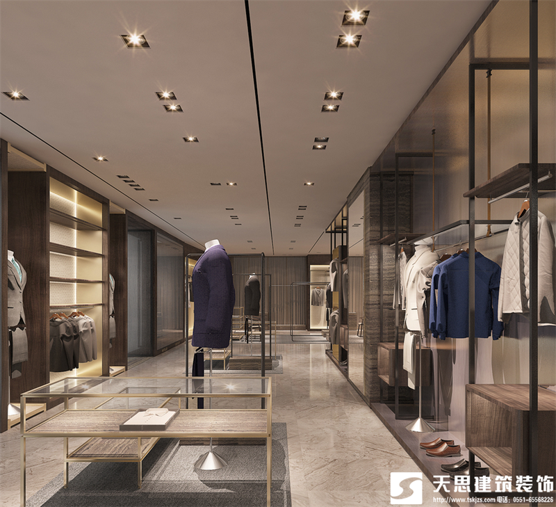 男裝店裝修設(shè)計風格，男裝店裝修，男裝店設(shè)計
